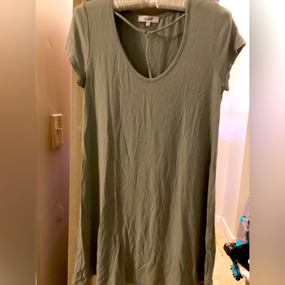 You and I womens dress~light olive~large